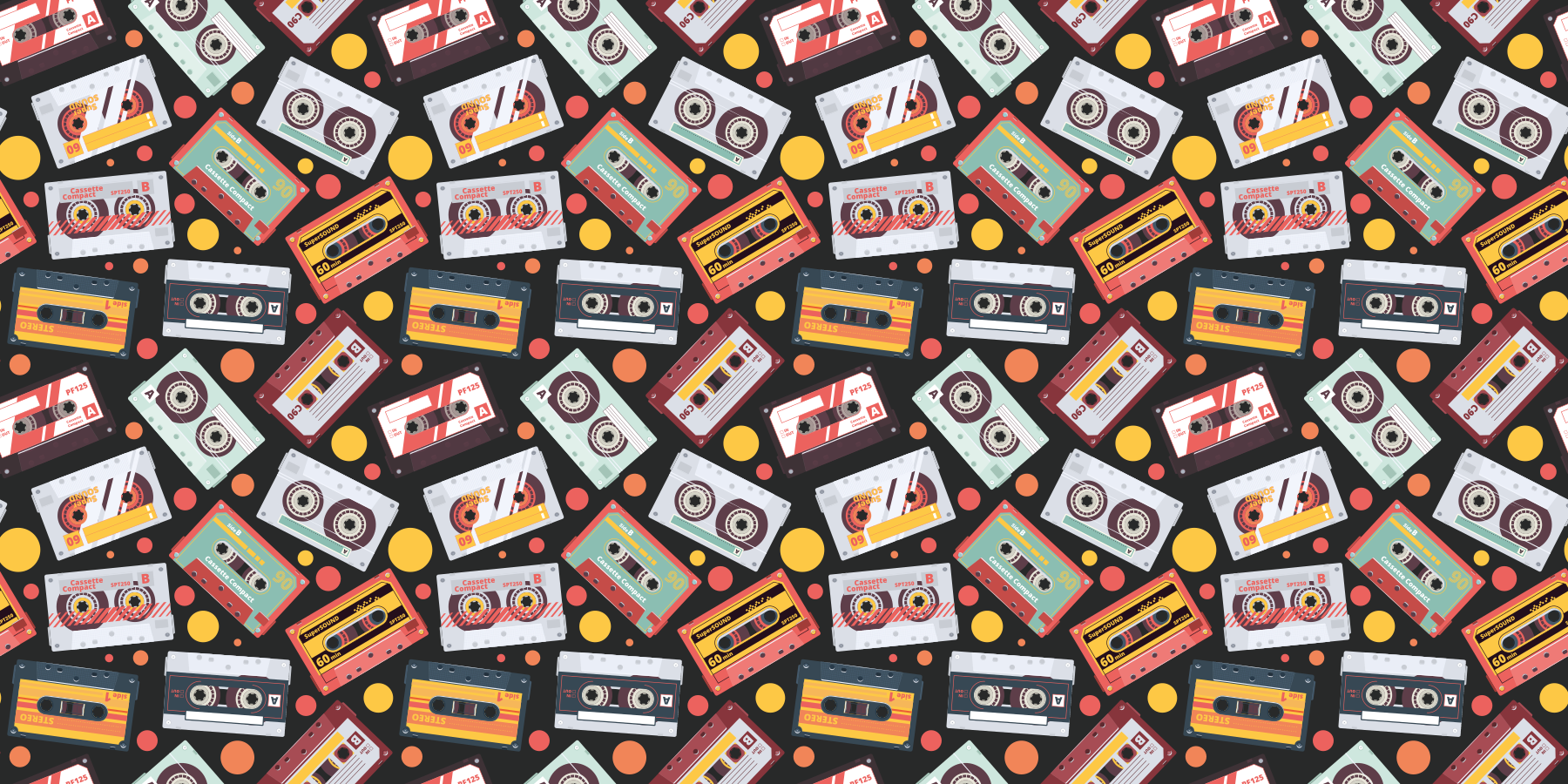 Vinyl rug vintage audio cassettes - TenStickers
