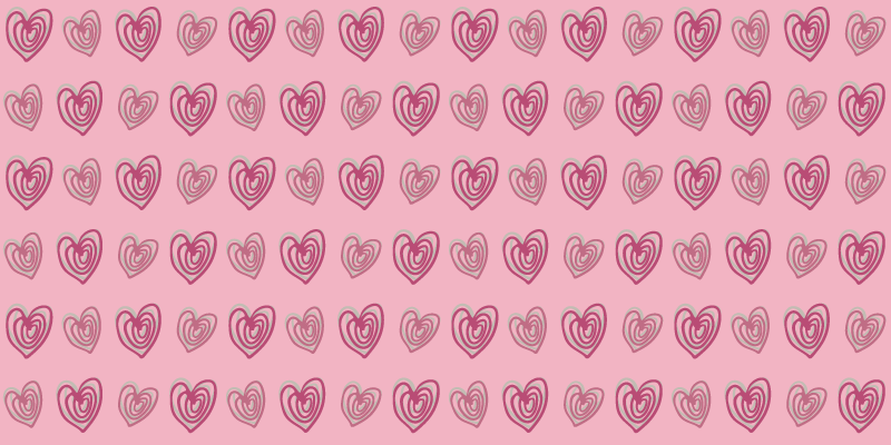 Vinyl rug with pink heart doodle pattern - TenStickers