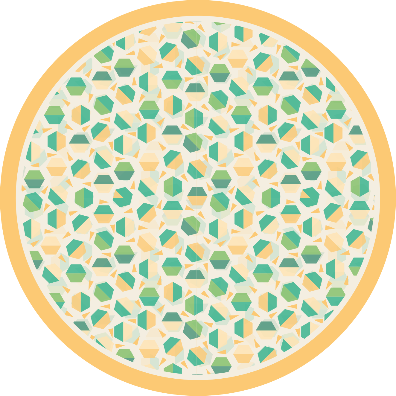 Colorful hexagon tile pattern bathroom flooring - TenStickers