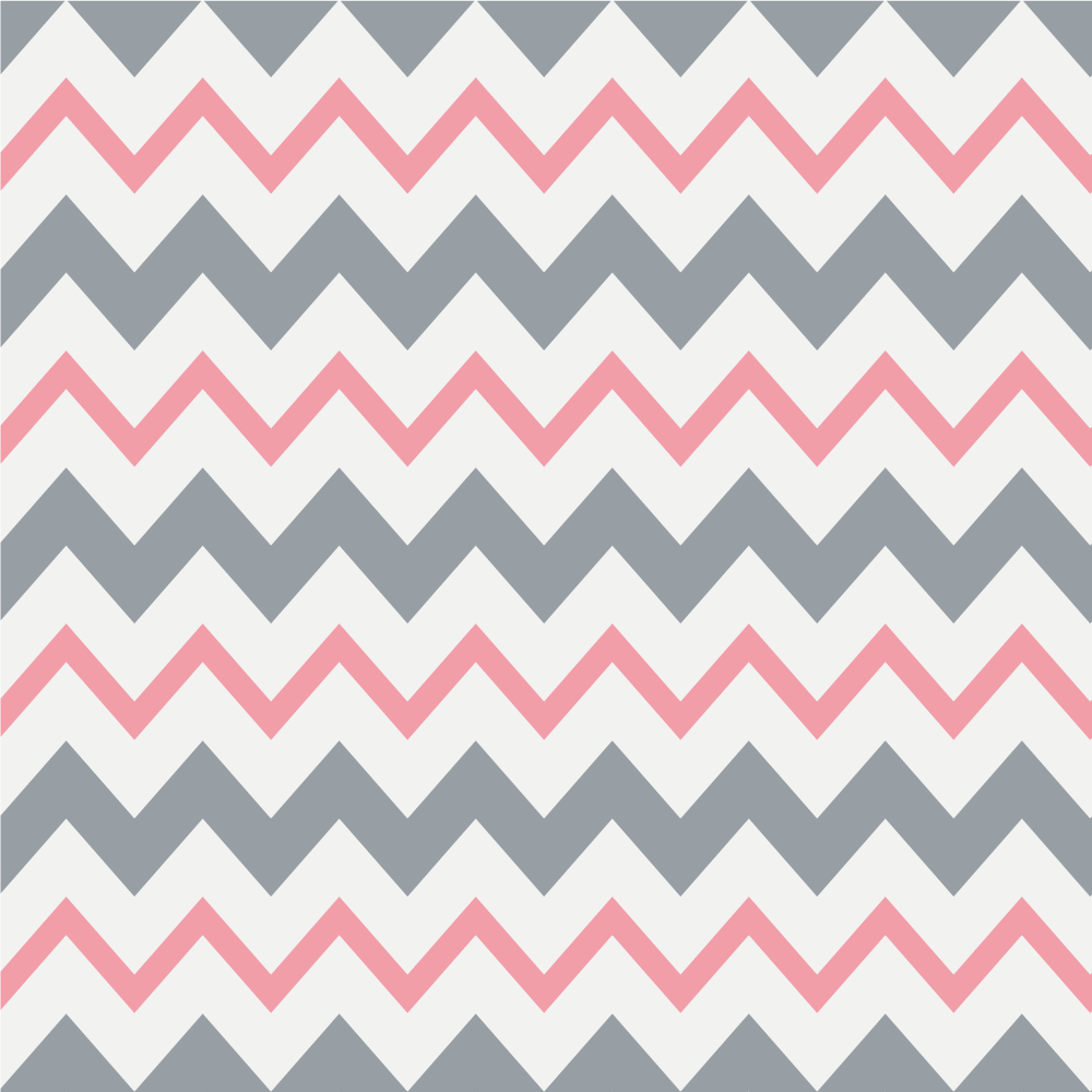 Pink and gray zig zag lines square vinyl rug - TenStickers
