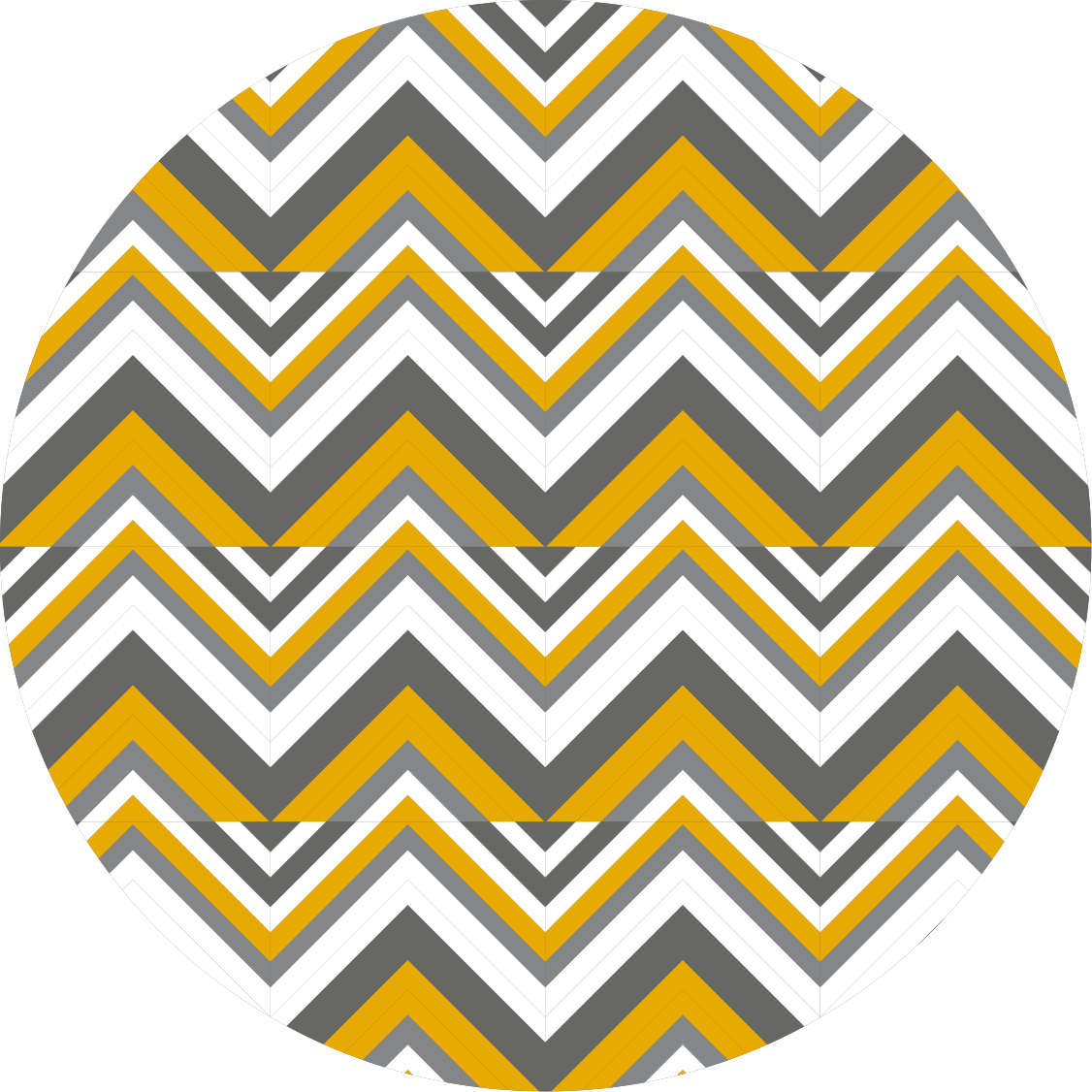 Geometric vinyl rug in chevron grey and yellow - TenStickers