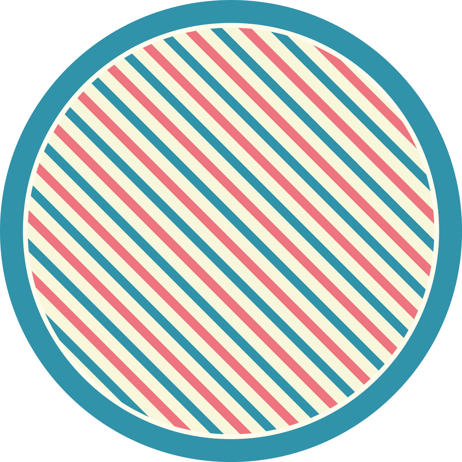 Colorful Striped Circular stripes vinyl rug - TenStickers