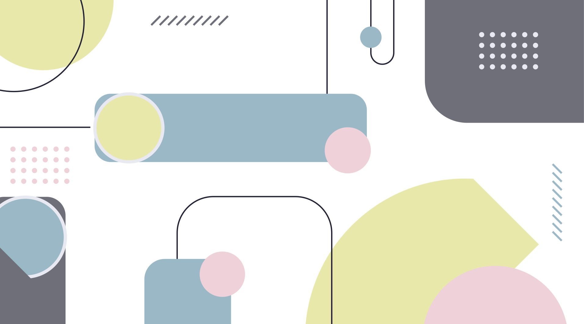 Pastel geometric shapes geometric vinyl rug - TenStickers