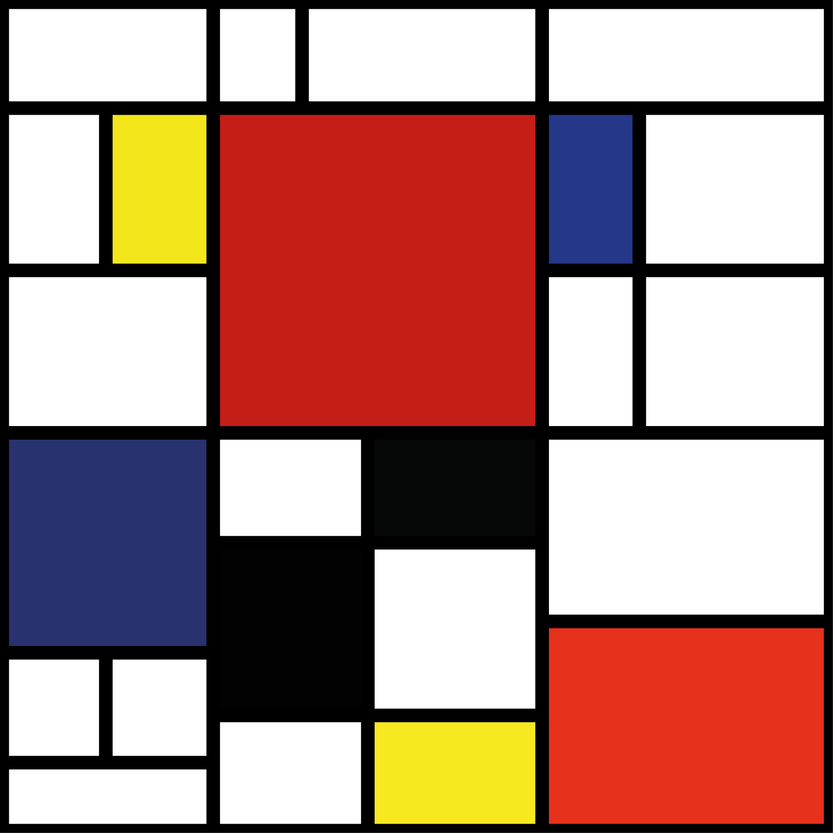 Abstract color blocks square vinyl rug - TenStickers