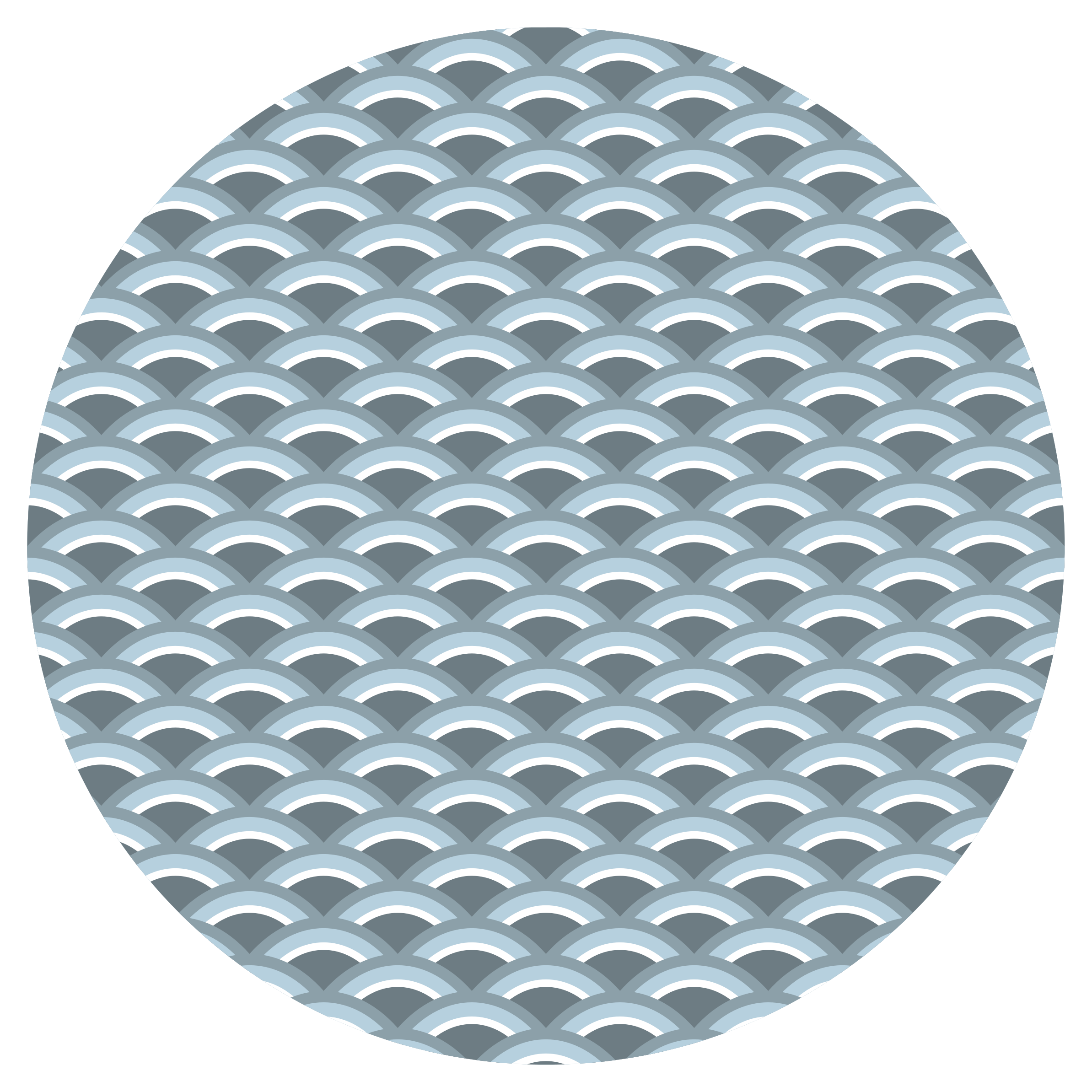 Wave Motif geometric vinyl rug - TenStickers