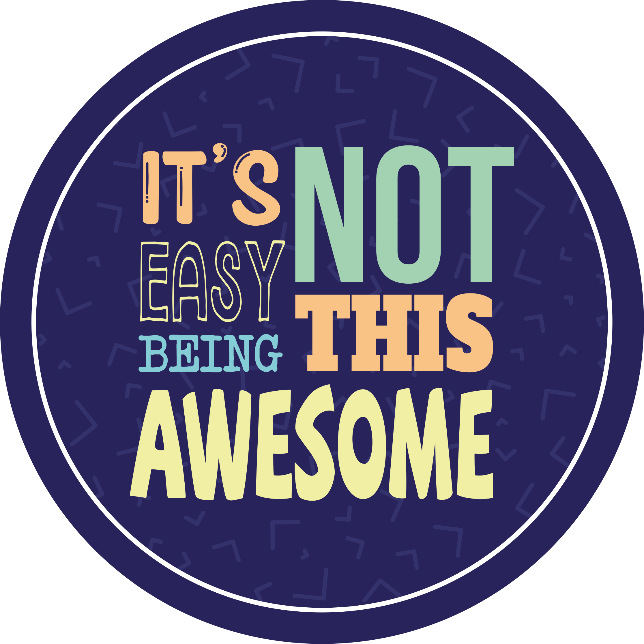 Not easy being this awesome custom vinyl rug - TenStickers