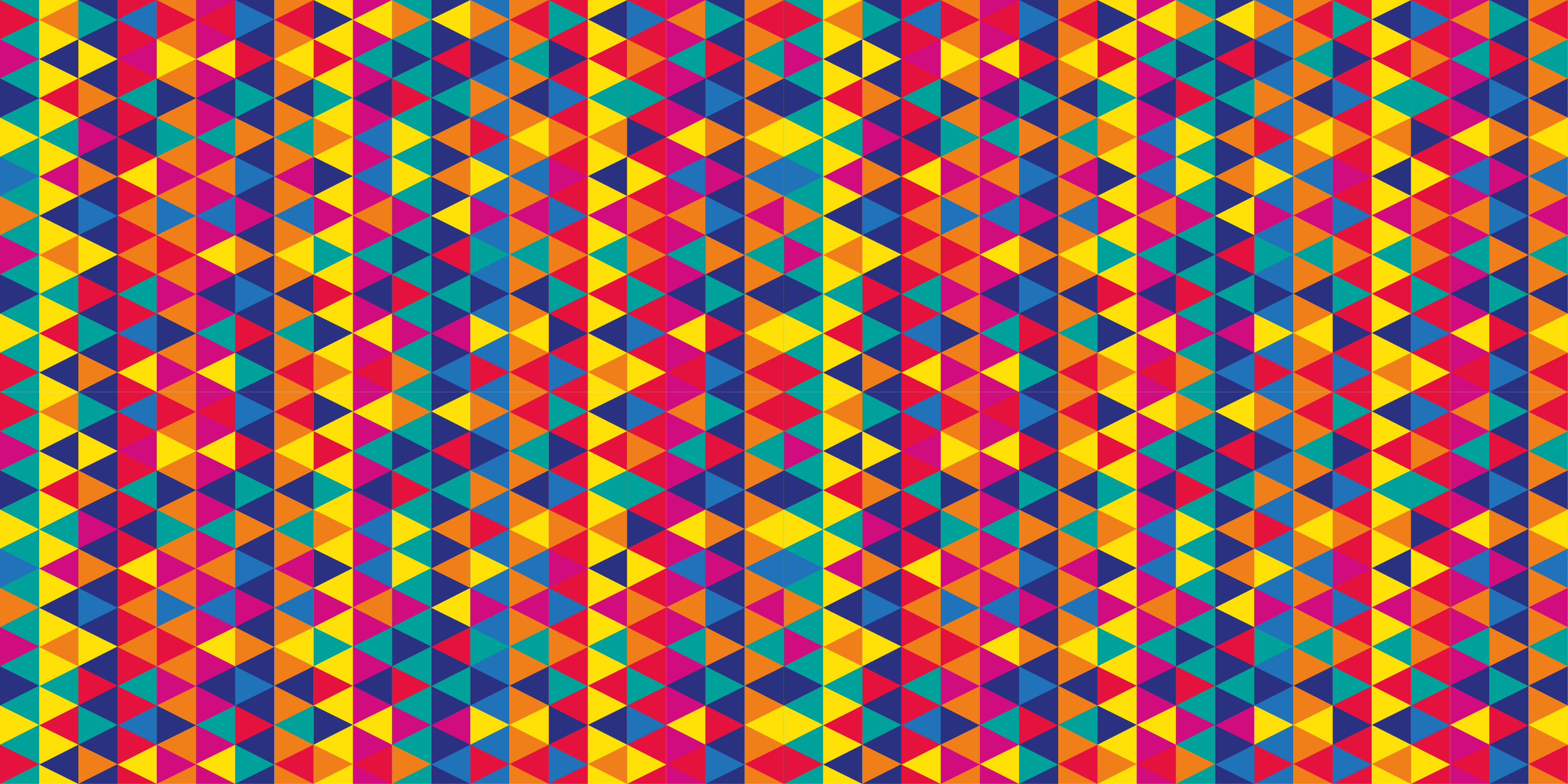 Colorful triangles pattern geometric rugs - TenStickers