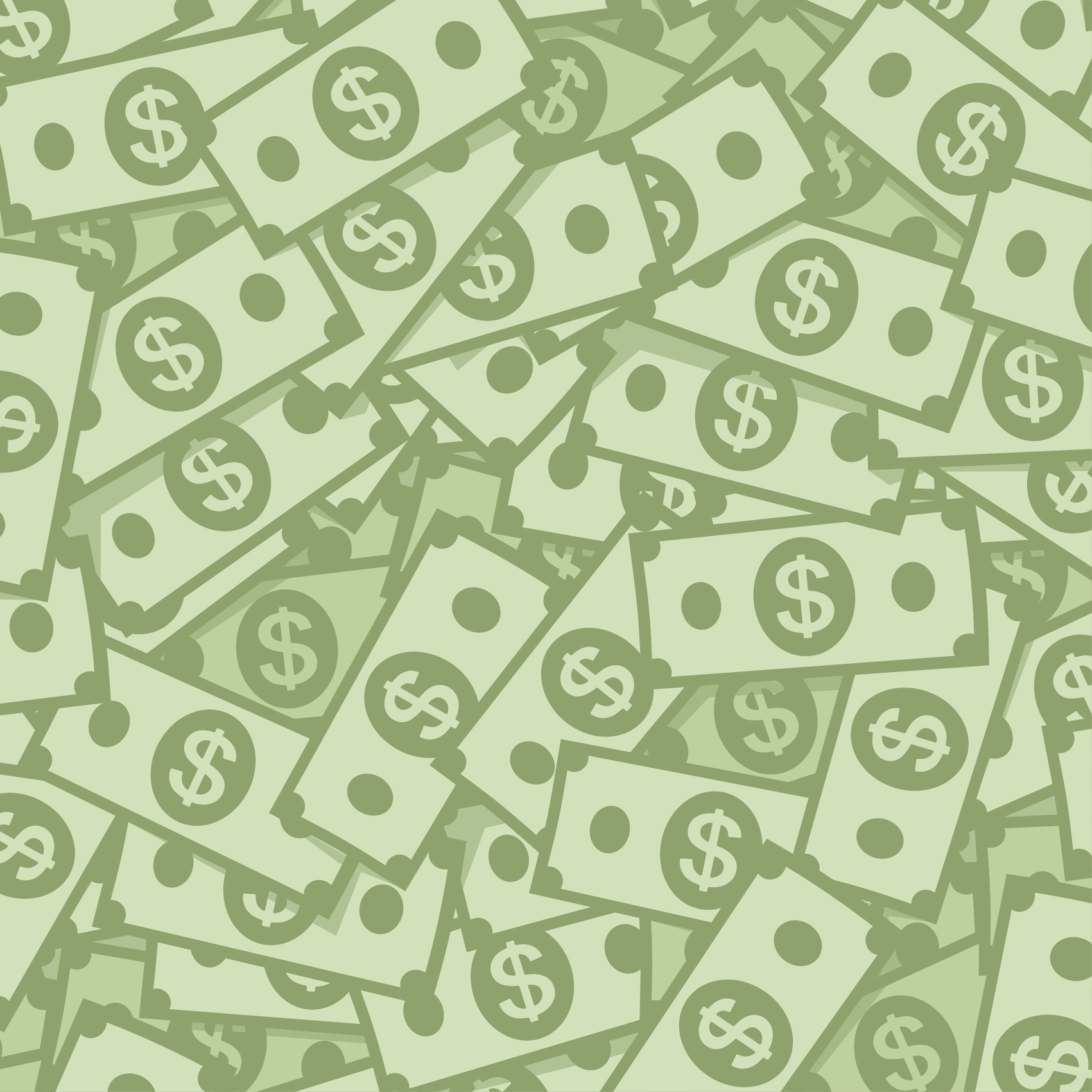 Dollar bills all over pattern modern rug - TenStickers