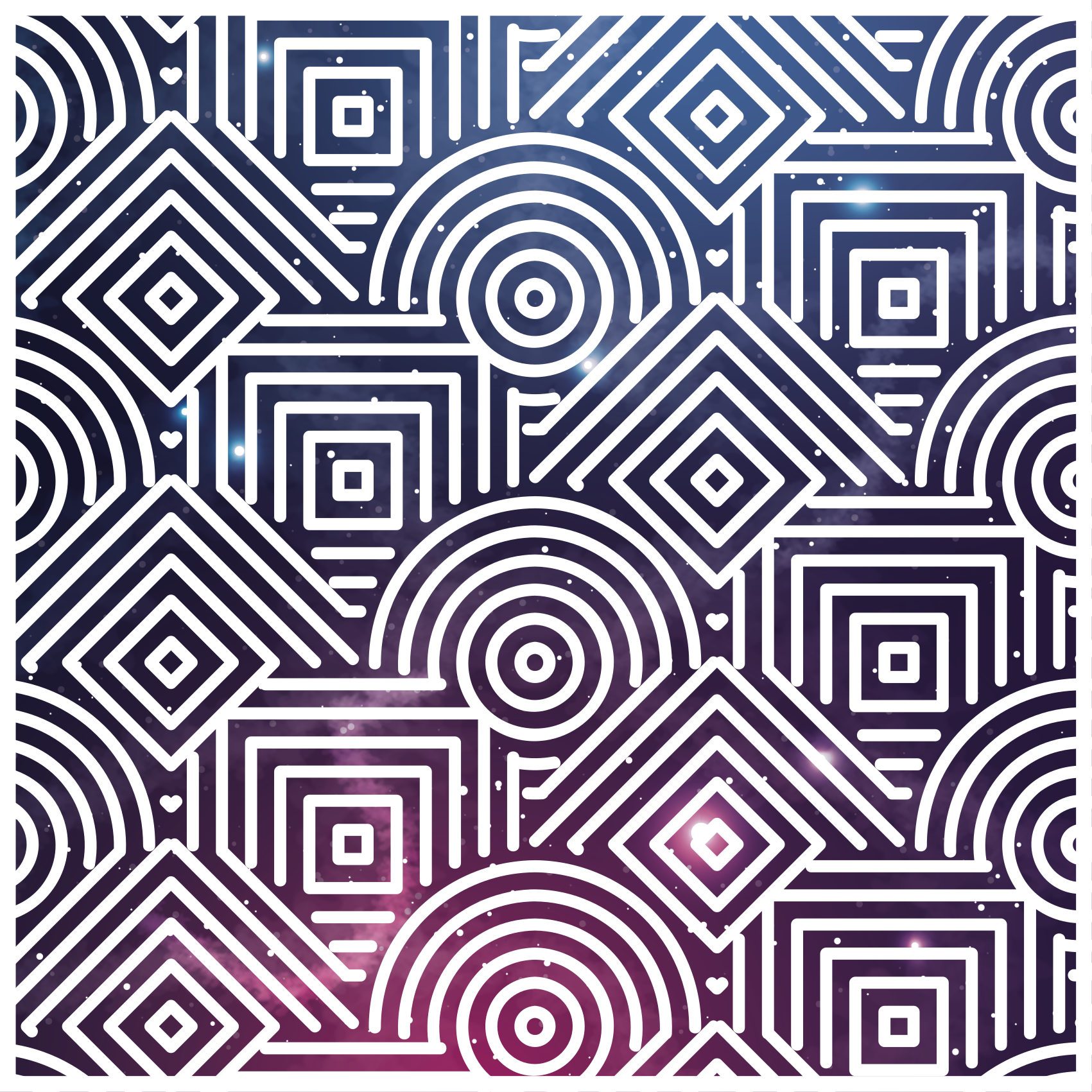 Multicolor circles cosmos nordic ethnic rug - TenStickers