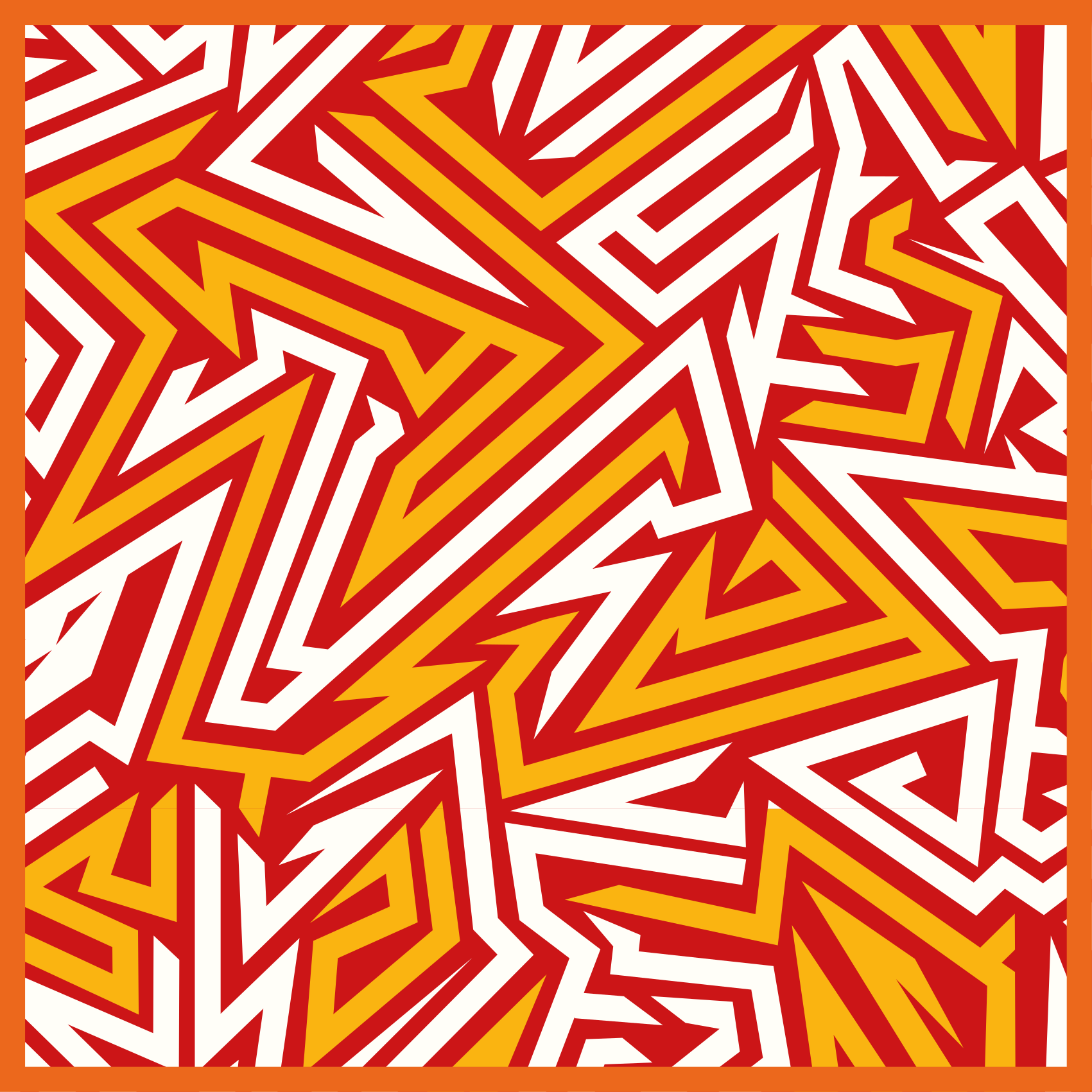 Dynamic zigzag pattern teenager vinyl rug - TenStickers