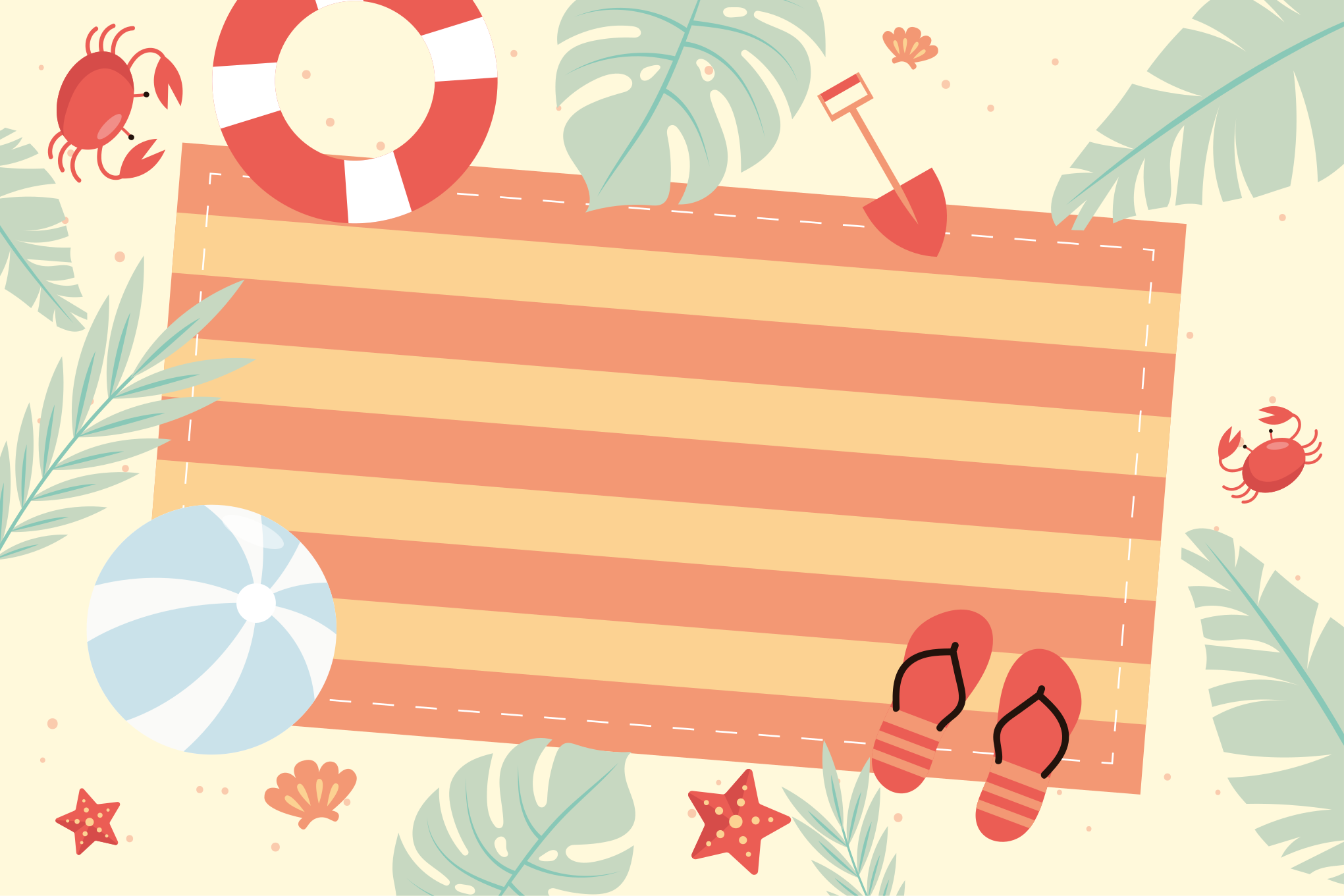 Summer vibes scene vinyl rug - TenStickers