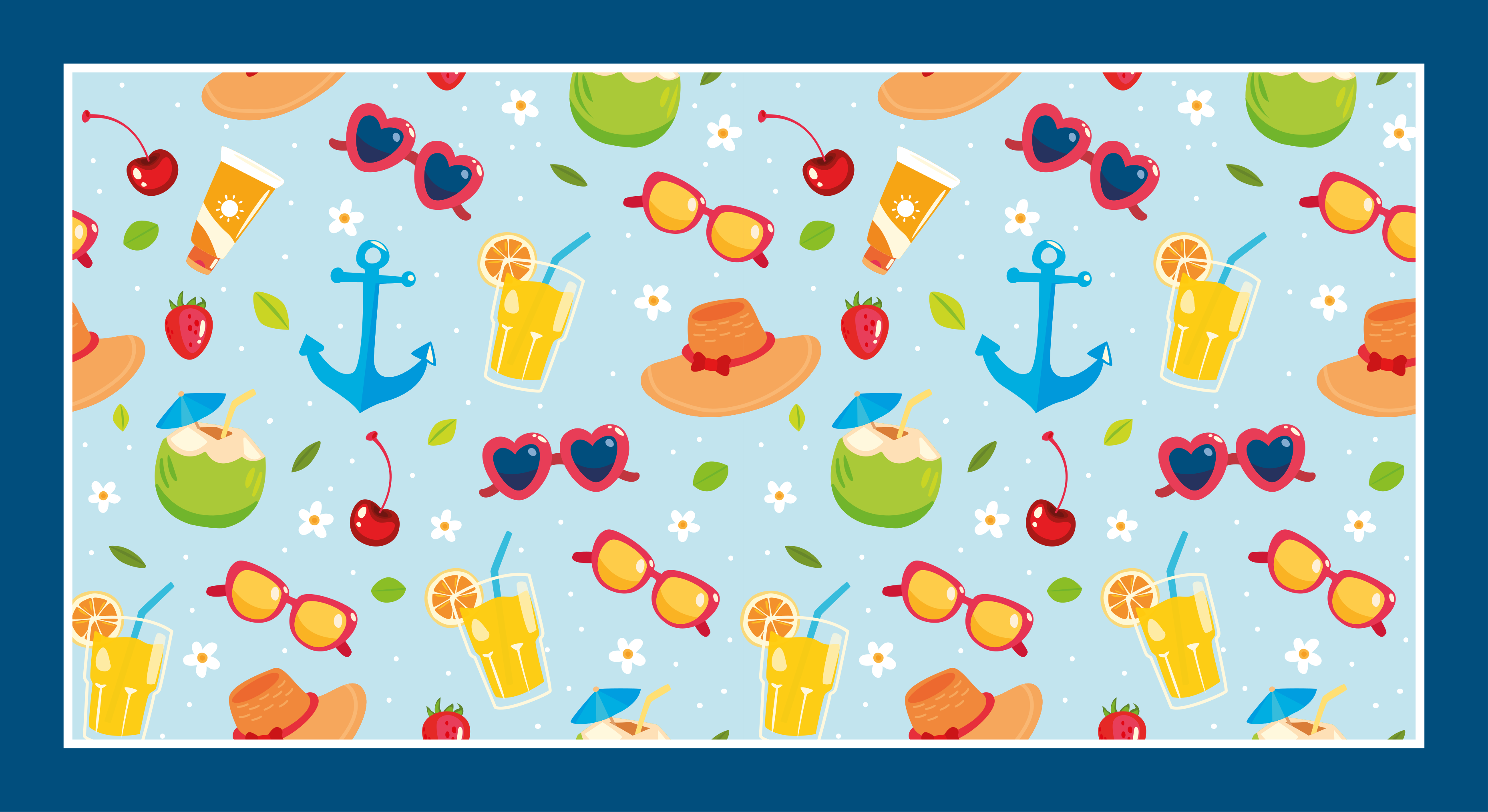 Summer Fun Vibes event vinyl rug - TenStickers