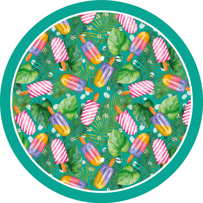 Summer Ice Cream vinyl rug - TenStickers