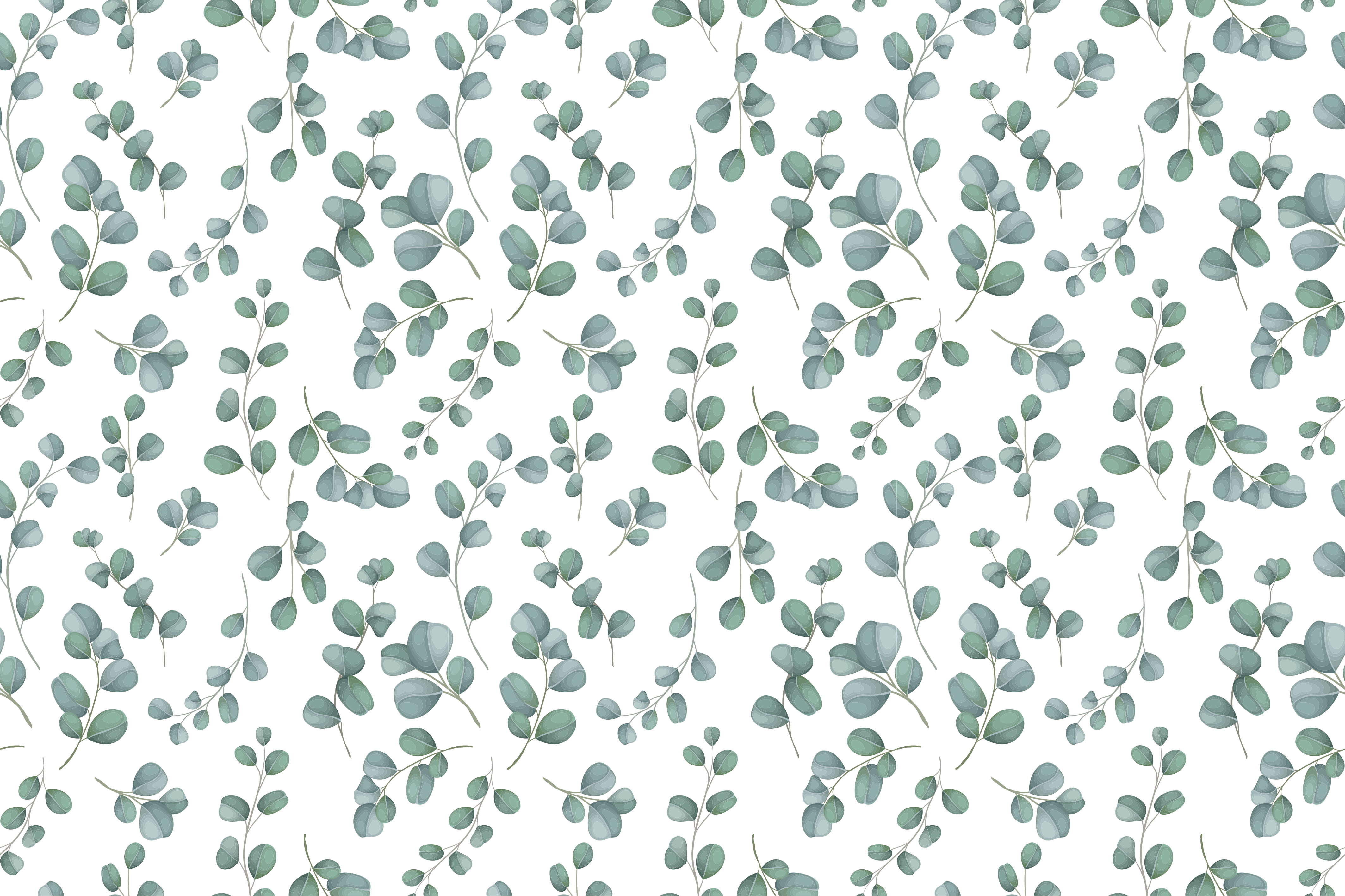 Elegant Greenery Pattern flower vinyl rug - TenStickers