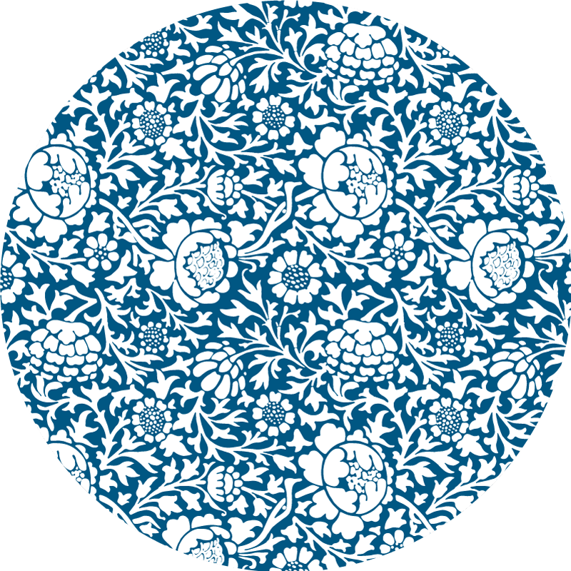 Floral Pattern Style flower vinyl rug - TenStickers