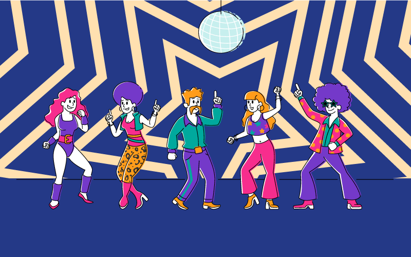 Disco Dance Party vinyl rug - TenStickers