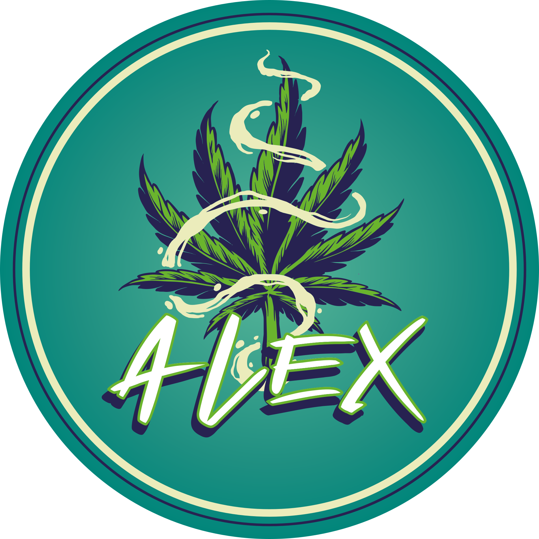 Name Circle teenager vinyl rug - TenStickers