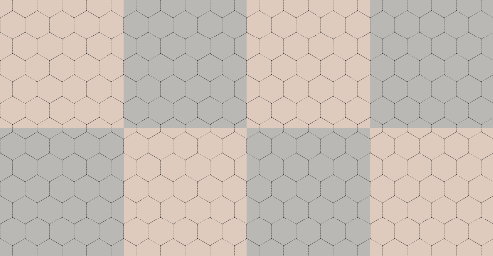 Gray and beige hexagons bathroom flooring - TenStickers