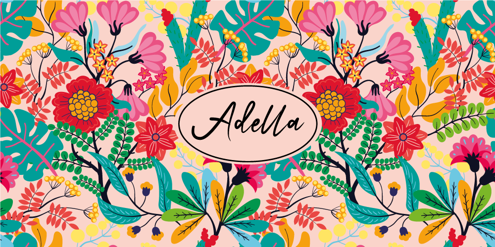 Vintage colors abstract design floral rug - TenStickers