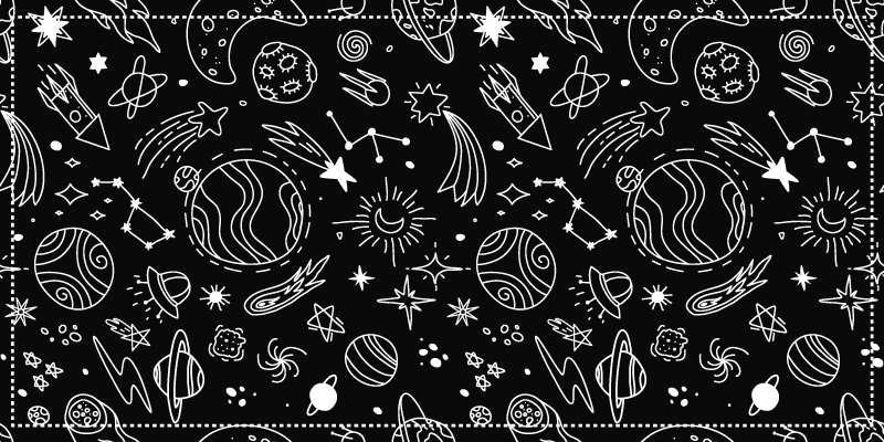 Celestial Playground star vinyl rug - TenStickers