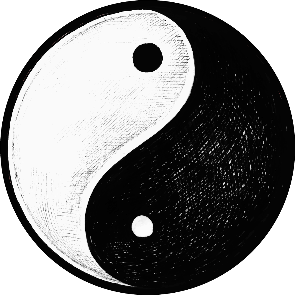 Original Yin Yang Balance  modern rug - TenStickers