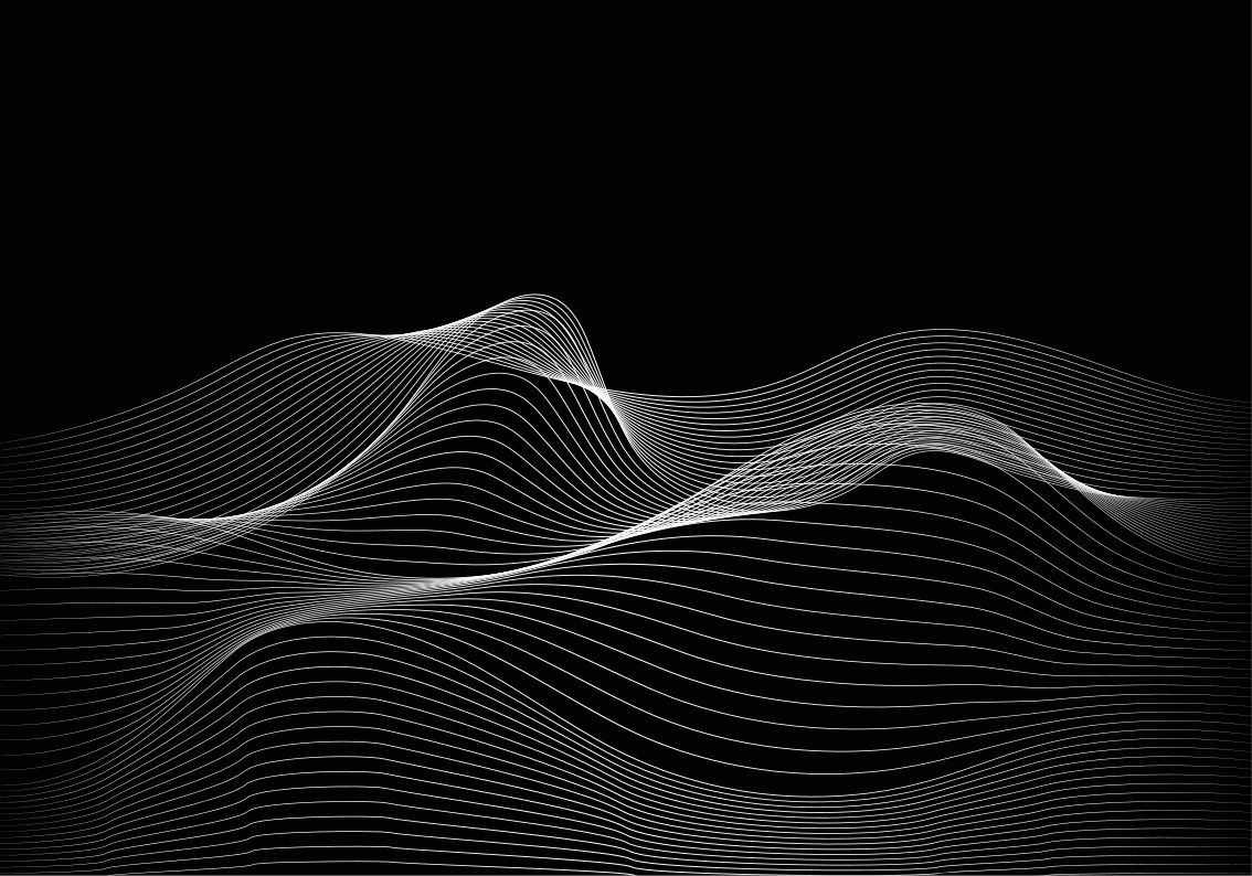 Fluid Line Patterns modern vinyl rug - TenStickers