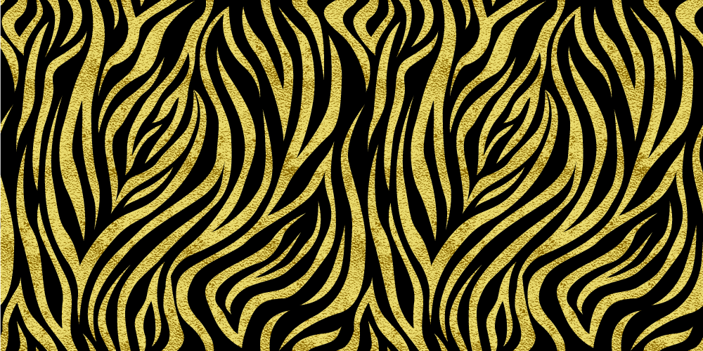 Golden zebra pattern zebra animal rug - TenStickers