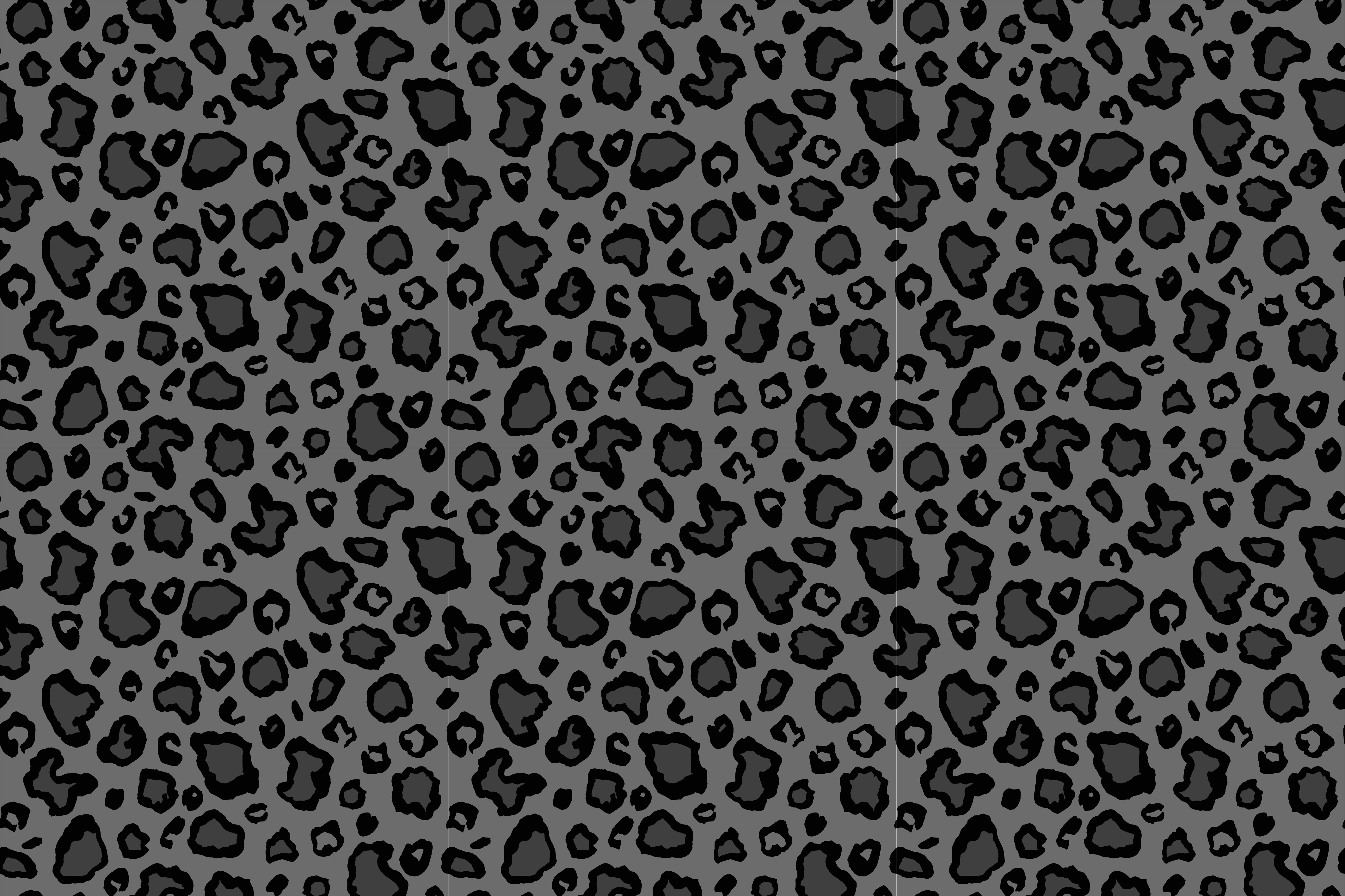 Dark gray and black leopard pattern animal rug - TenStickers