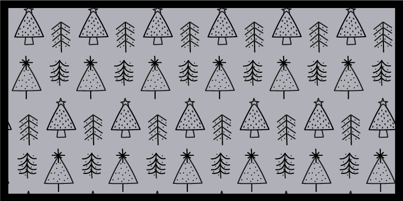 Celebratory tree motif christmas vinyl rug - TenStickers