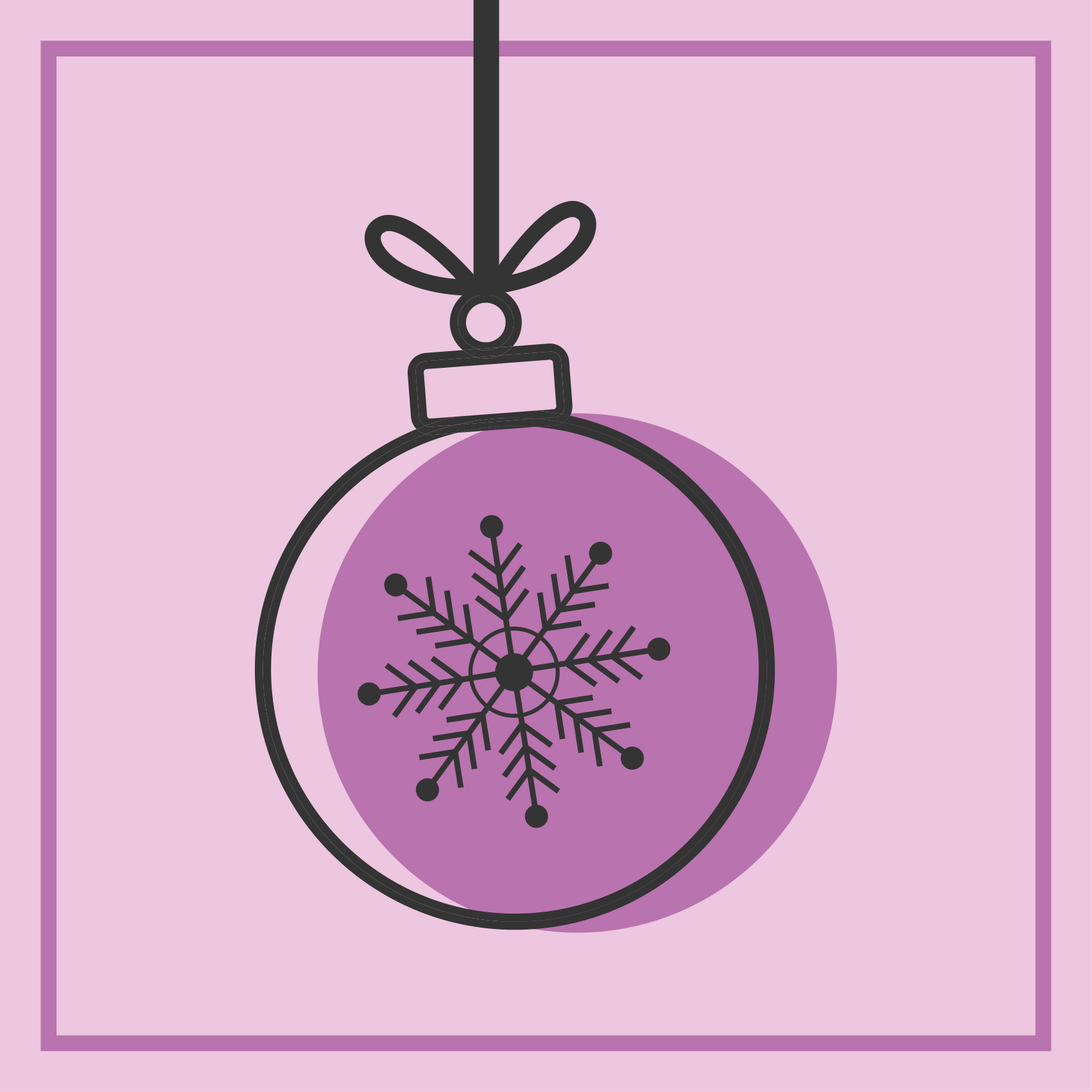 Elegant pink ornament Christmas vinyl rug - TenStickers