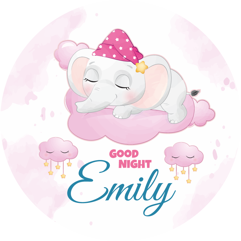 Sleepy Elephant Dream custom vinyl rug - TenStickers