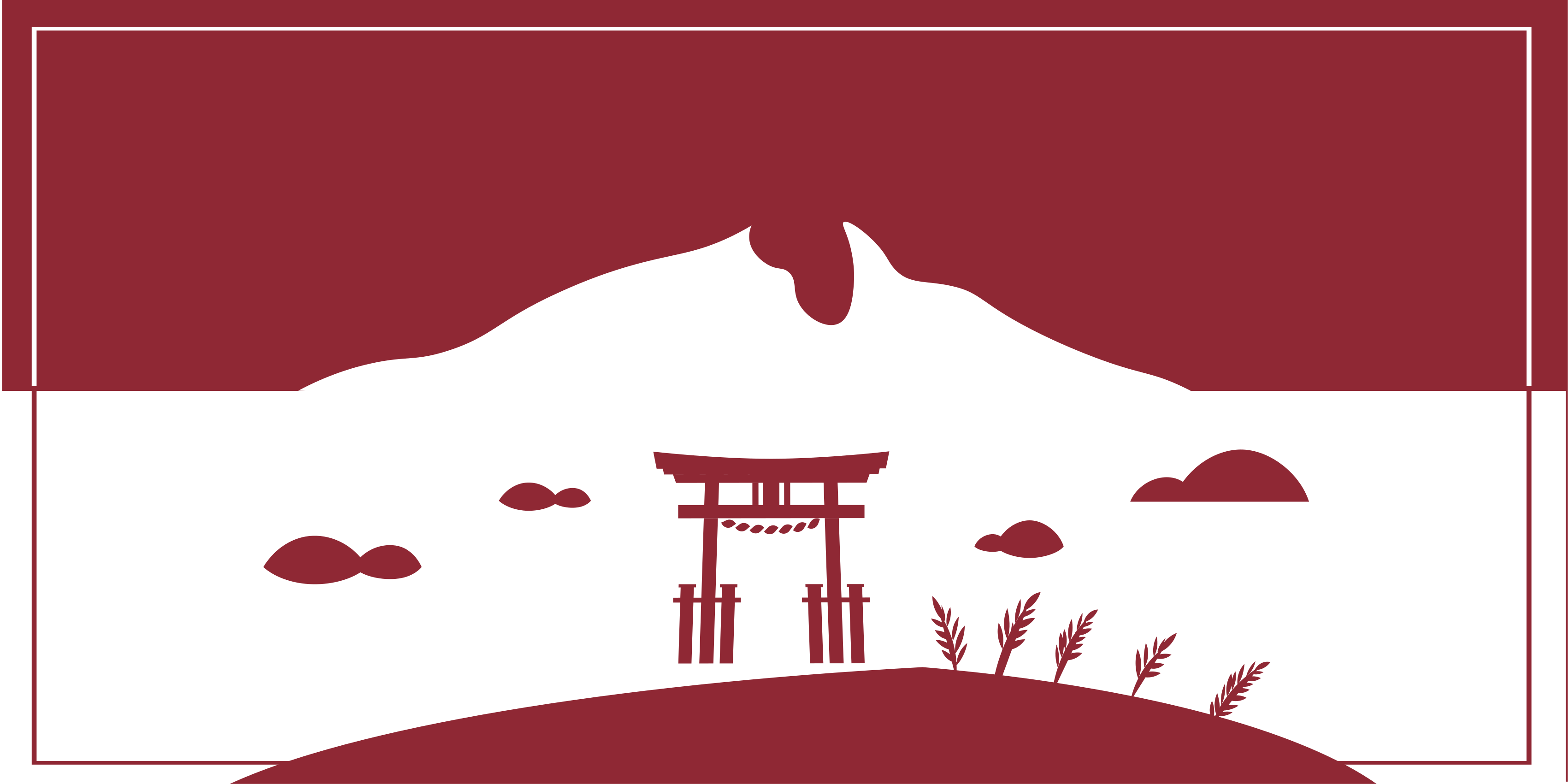 Japanese Landscape world map vinyl rug - TenStickers