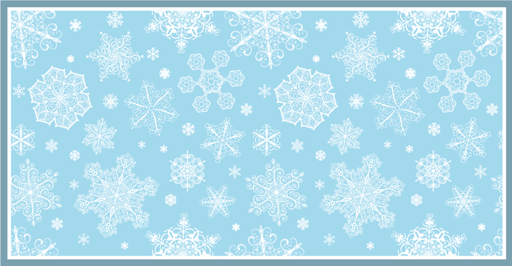 Frosty snowflake pattern halloween vinyl rug - TenStickers