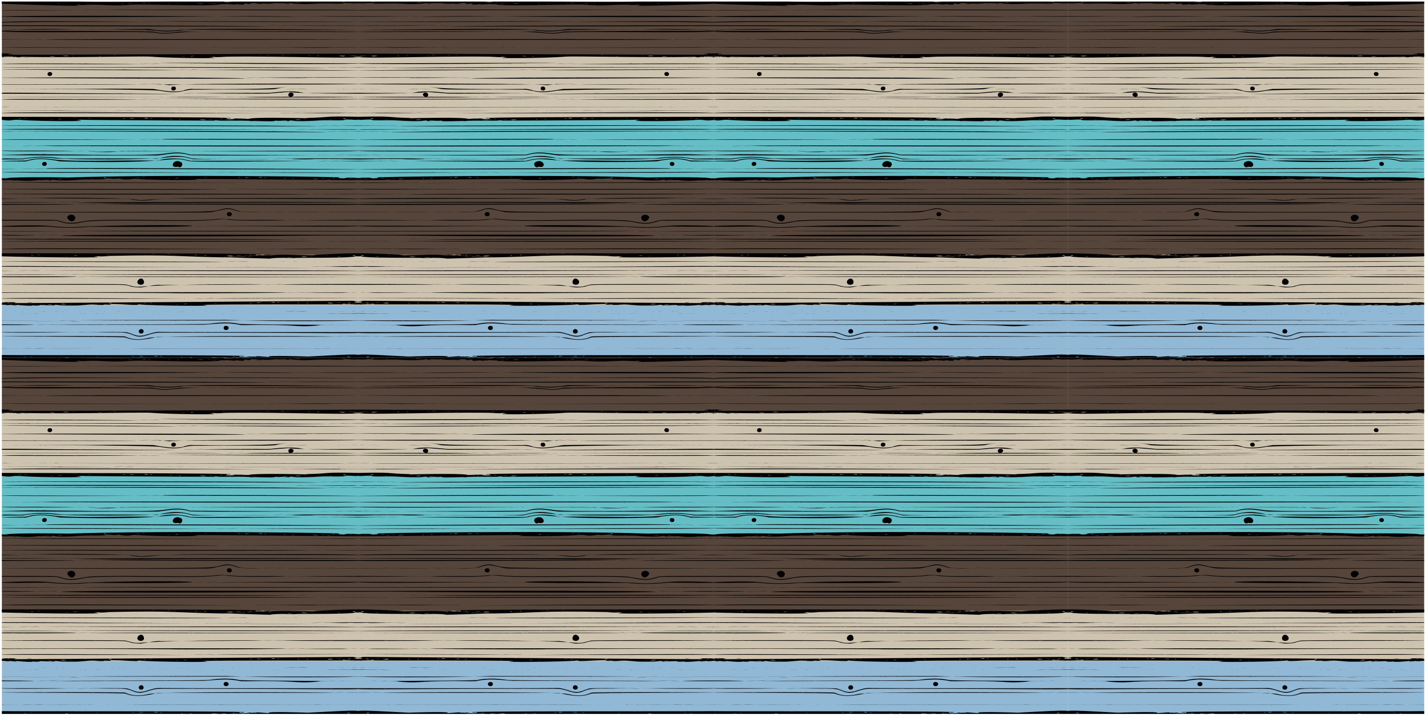 Blue and brown stripes wood vinyl rug - TenStickers