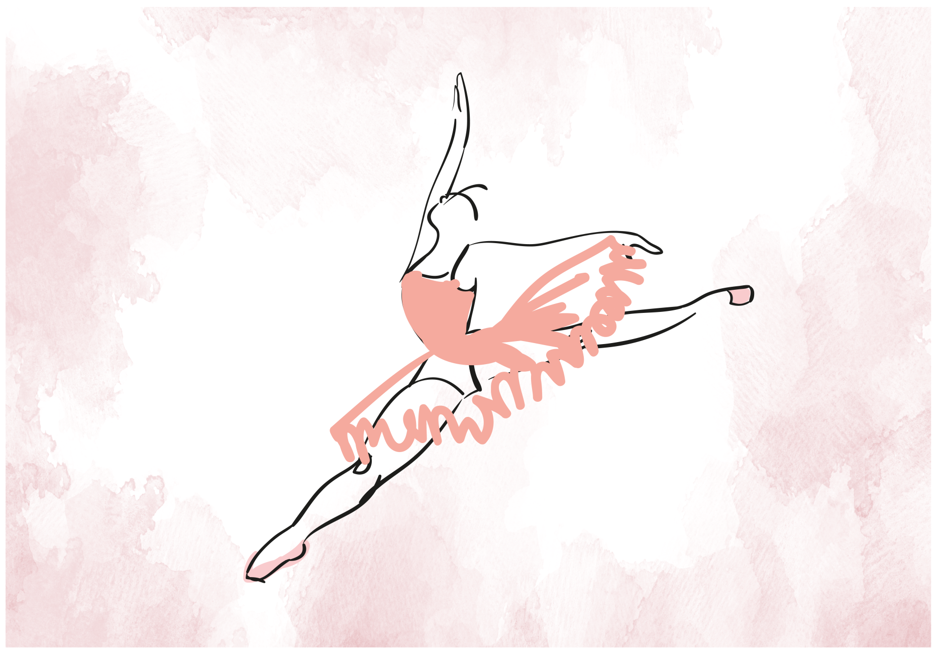 Aquarella dancer outline teenager vinyl rug - TenStickers
