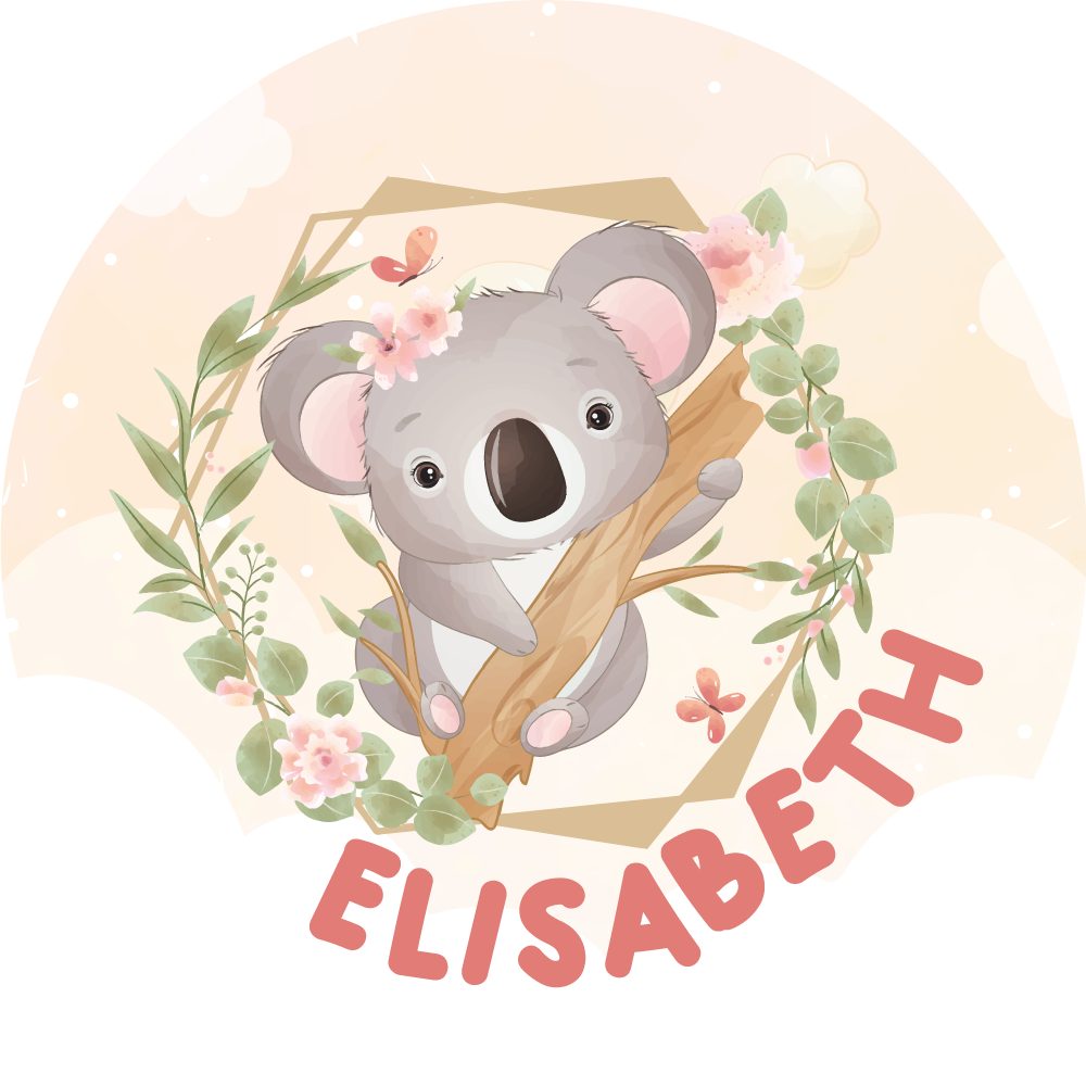 Custom vinyl rug featuring adorable koala artwork - TenStickers