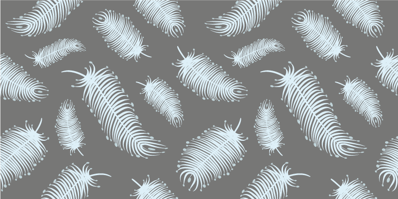 Feather-Like Motifs vinyl rug - TenStickers