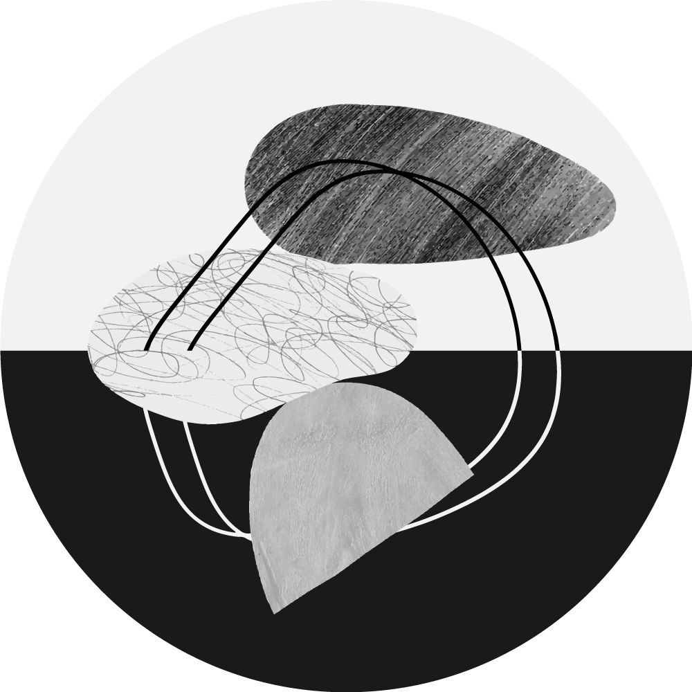 Abstract Shape Artwork minimalist vinyl rug - TenStickers