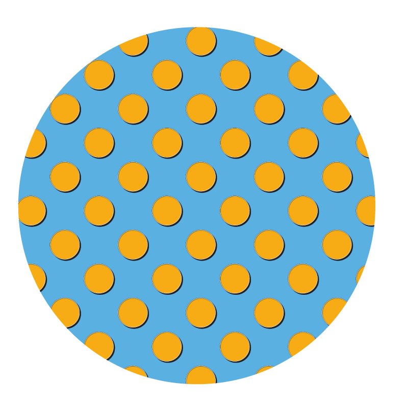 Retro dots pattern, abstract bedroom rug - TenStickers