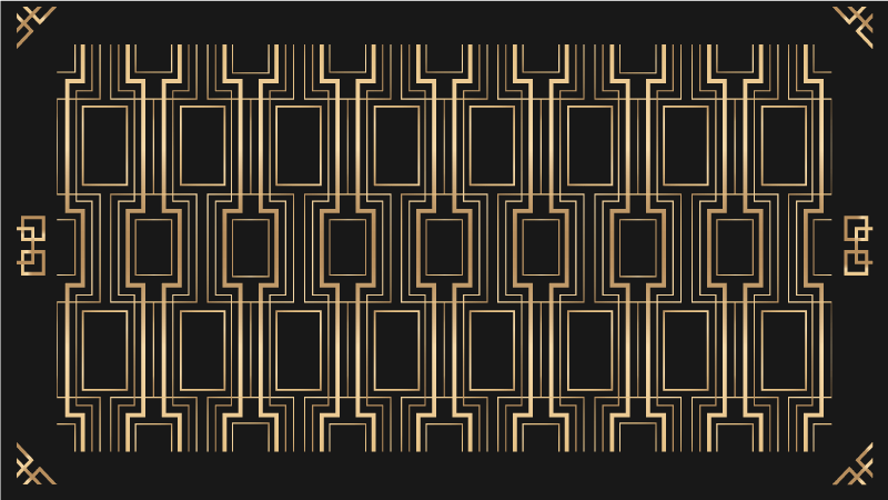 Elegant Geometric Patterns modern vinyl rug - TenStickers