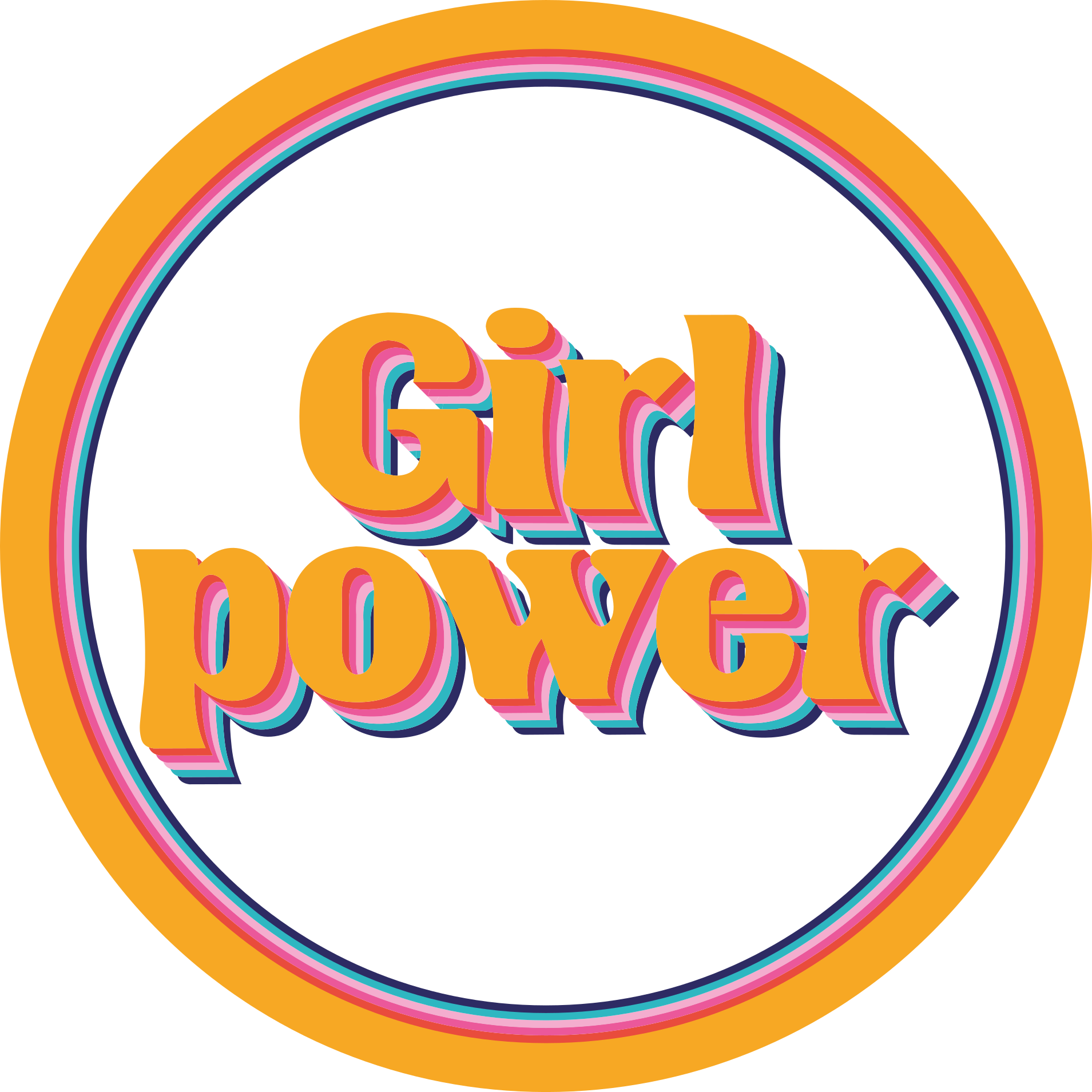 Girl power custom vinyl rug - TenStickers