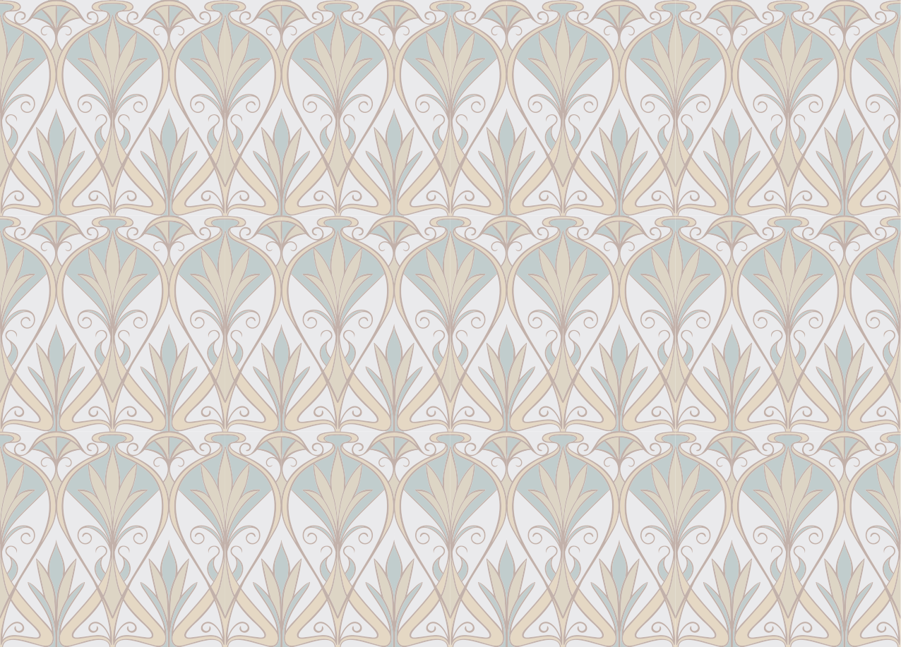 Elegant Floral Inspiration minimalist vinyl rug - TenStickers