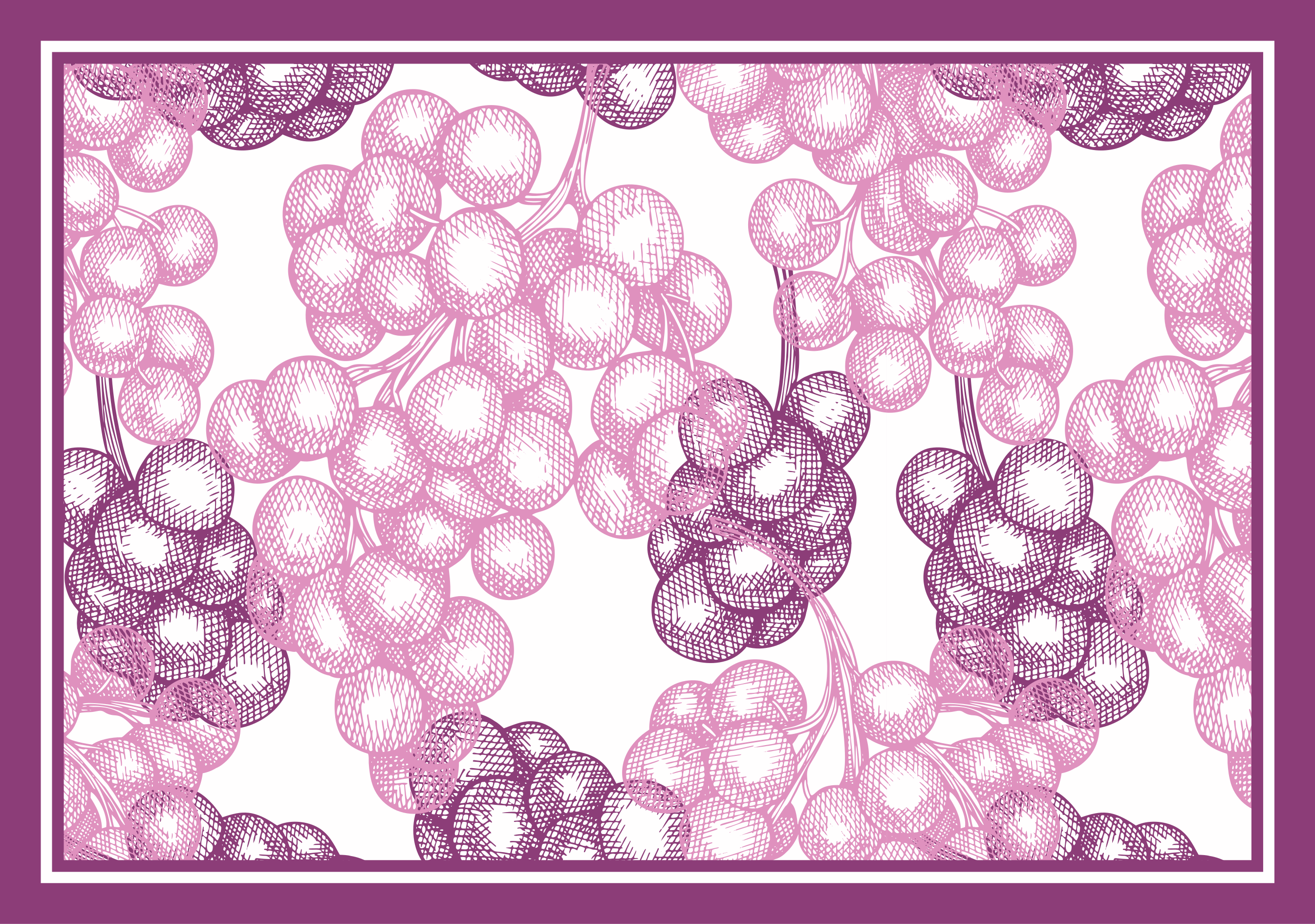 Purple grapes design flower vinyl rug - TenStickers