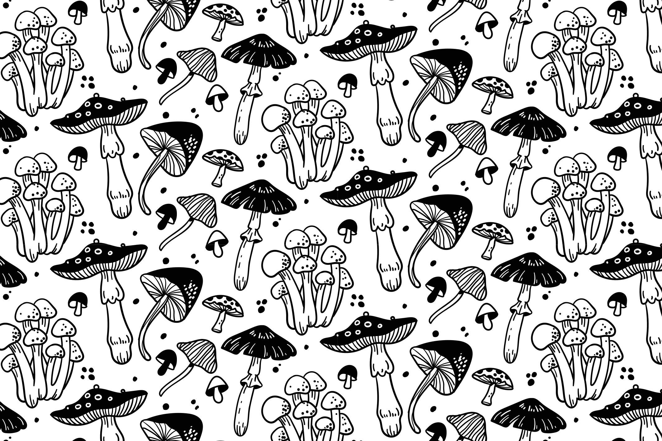 Mushroom Motif nature vinyl rug - TenStickers