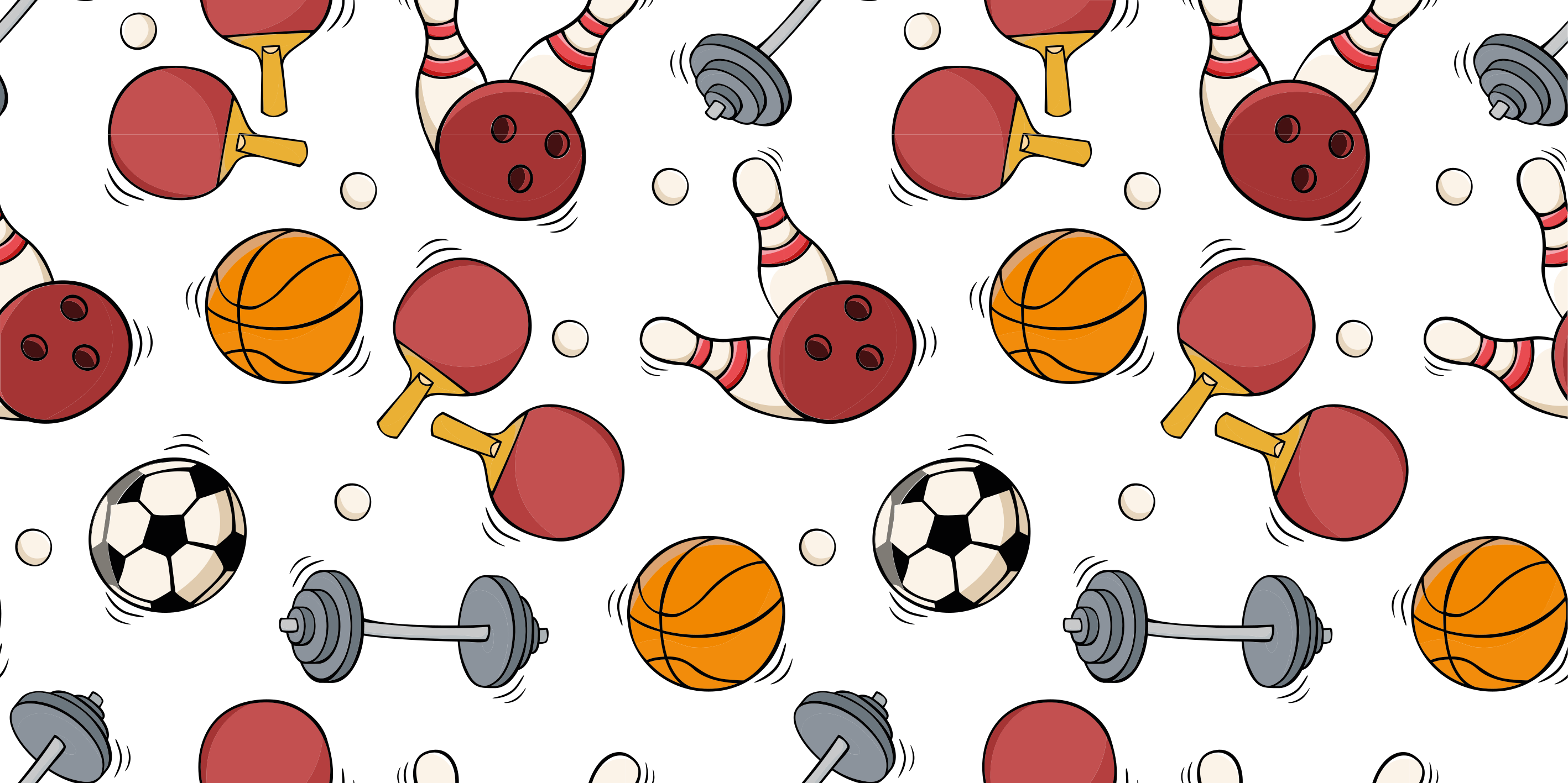 Sports Fun Elements teenager vinyl rug - TenStickers