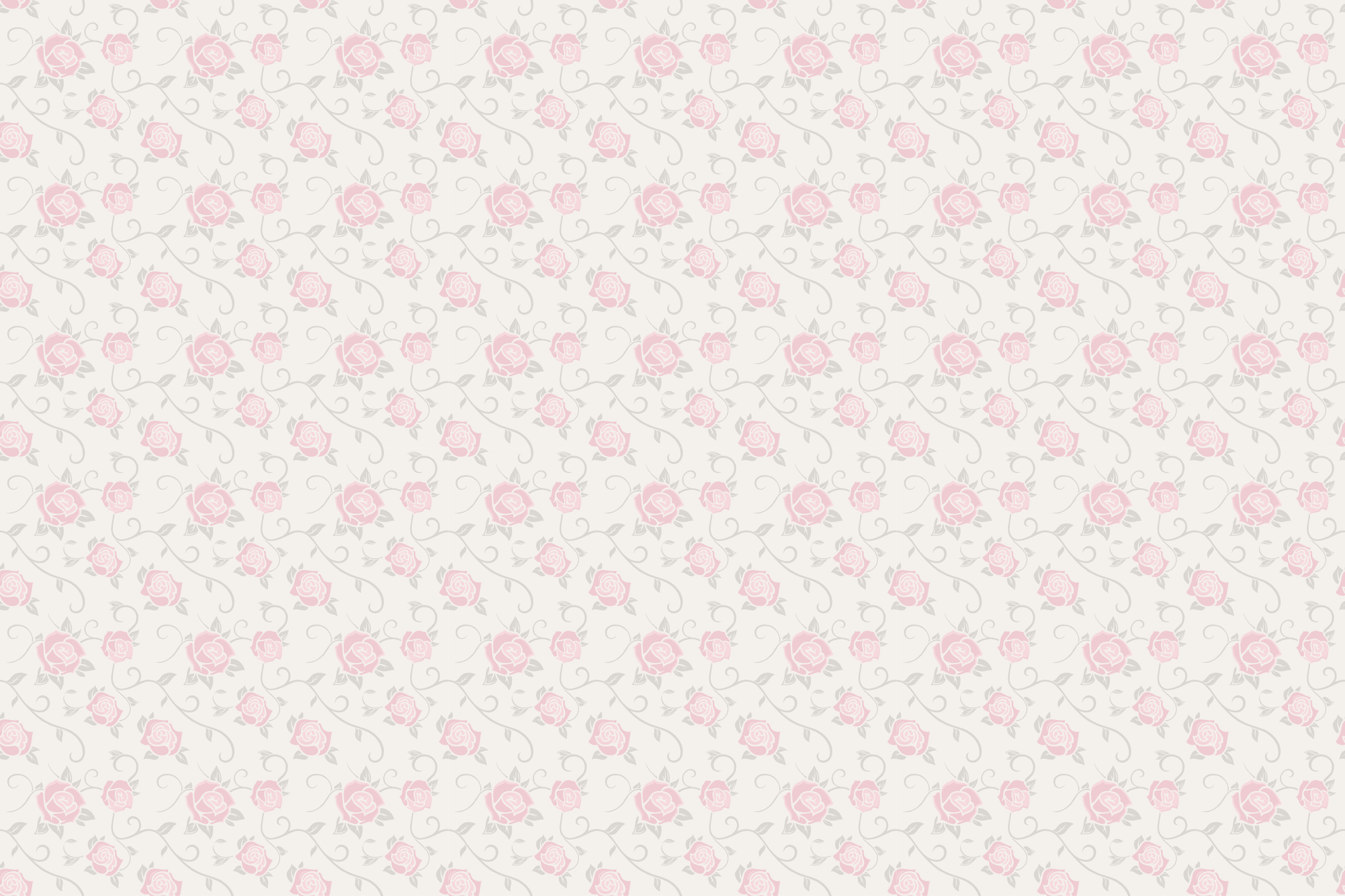 Delicate Rose Pattern flower vinyl rug - TenStickers