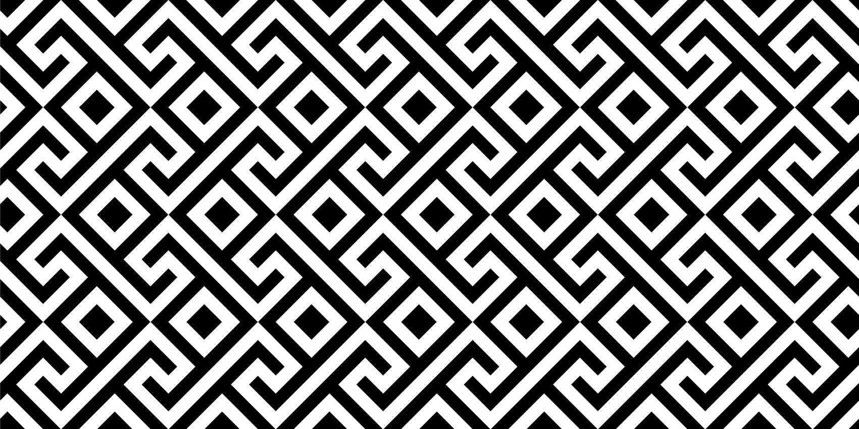Black and white intricate geometric pattern rug - TenStickers