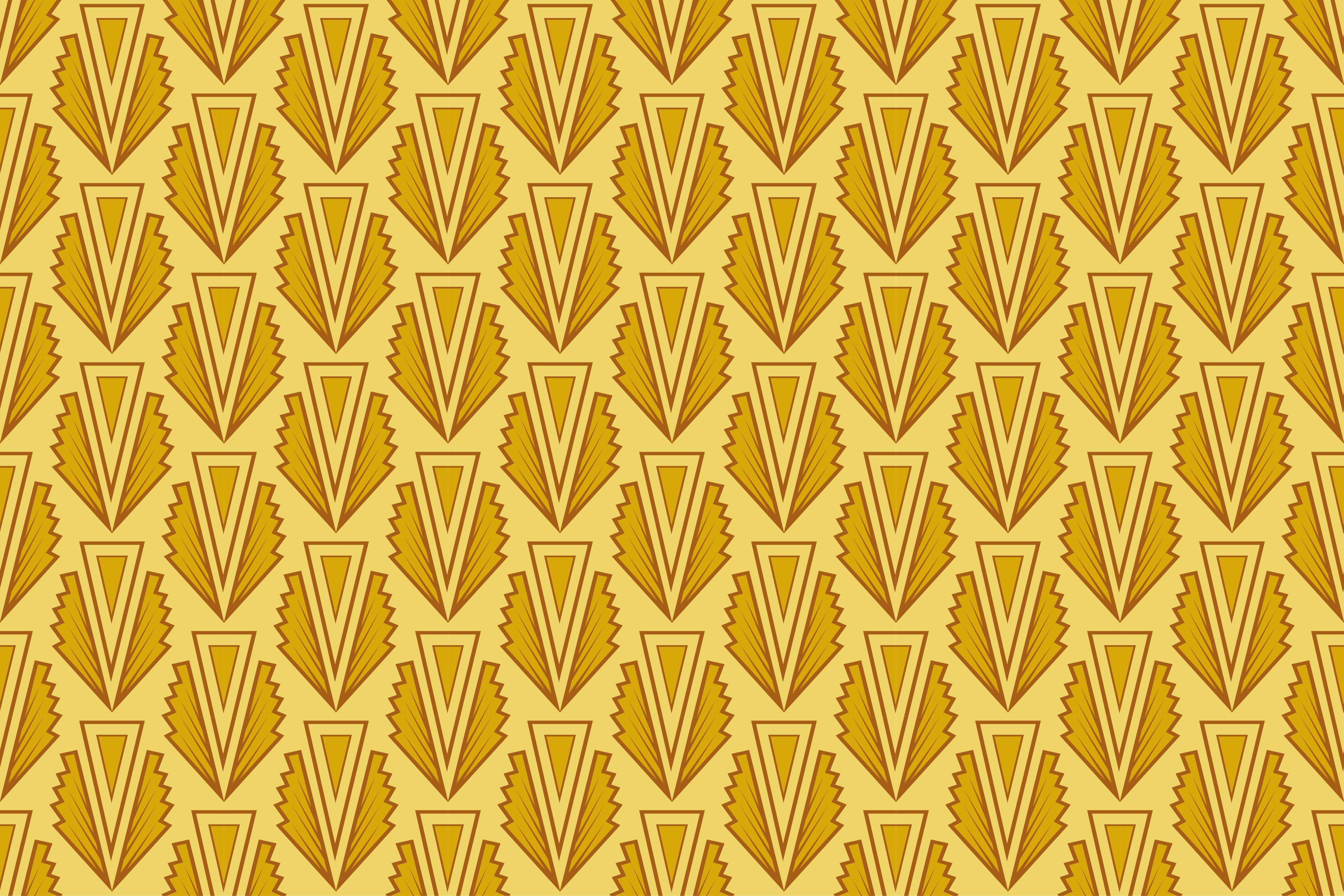 Geometric Yellow Pattern mosaic vinyl rug - TenStickers