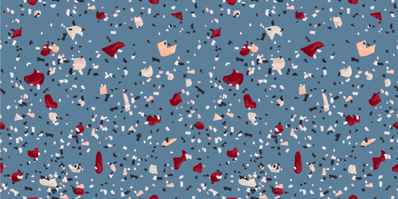 Textured vinyl rug in vibrant colorful shapes - TenStickers