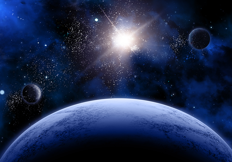 Aesthetic sky with stars bedroom rug - TenStickers